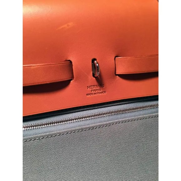 Hermes Blue Canvas Toile Herbag Tote - Picture 4 of 9